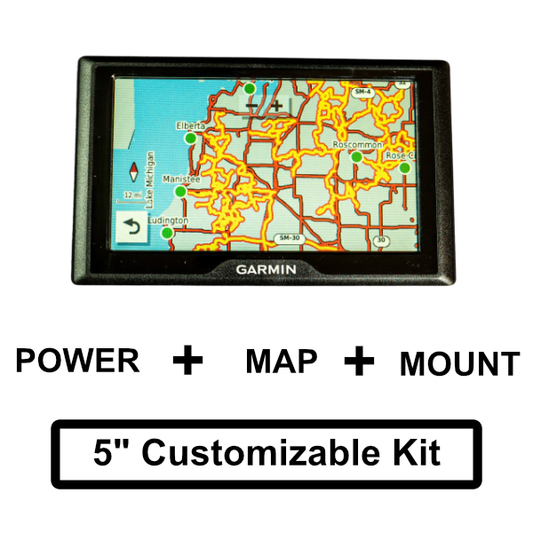 5" Weatherproofed Snowmobile GPS Bundle